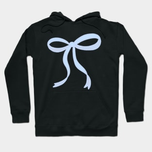 Cute Coquette baby blue ribbon bows repeating pattern seamless girly aesthetic this is me if you even care Hoodie